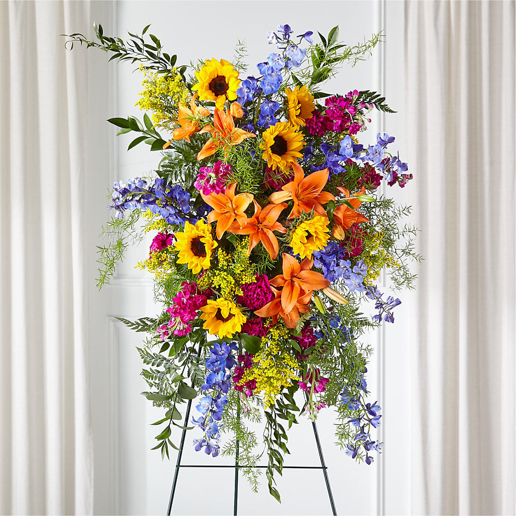 Sunlit Memories Standing Spray (Standard) – Super Savers, Lincoln NE
