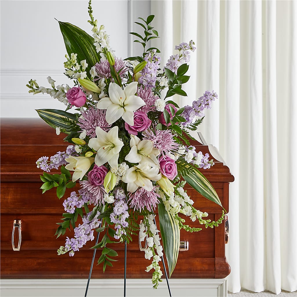 Grateful Hearts Standing Spray – Super Savers, Lincoln NE
