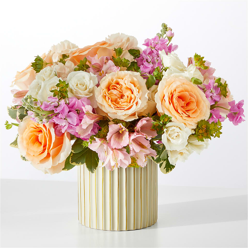 Paradise Bouquet with Ivory Vase – Super Savers, Lincoln NE
