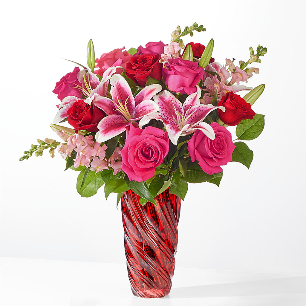 Always You Bouquet with Luxe Swirl Vase – Super Savers, Lincoln NE