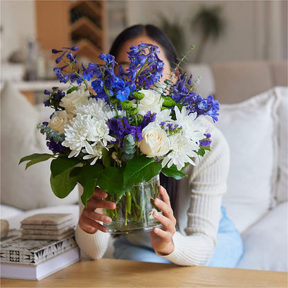 Cerulean Waves Bouquet –  Super Savers, Lincoln NE