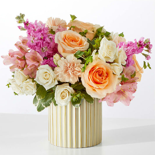 Paradise Bouquet with Ivory Vase –  Super Savers, Lincoln NE