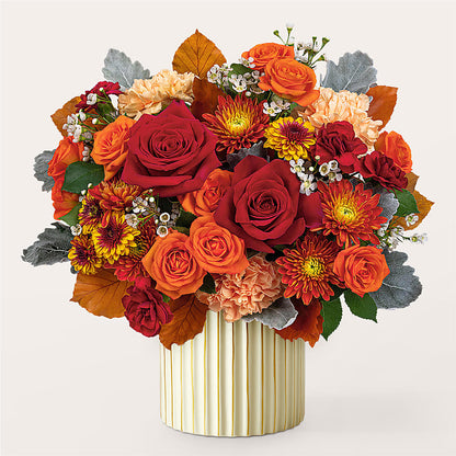 Merlot Bouquet with Ivory Vase –  Super Savers, Lincoln NE